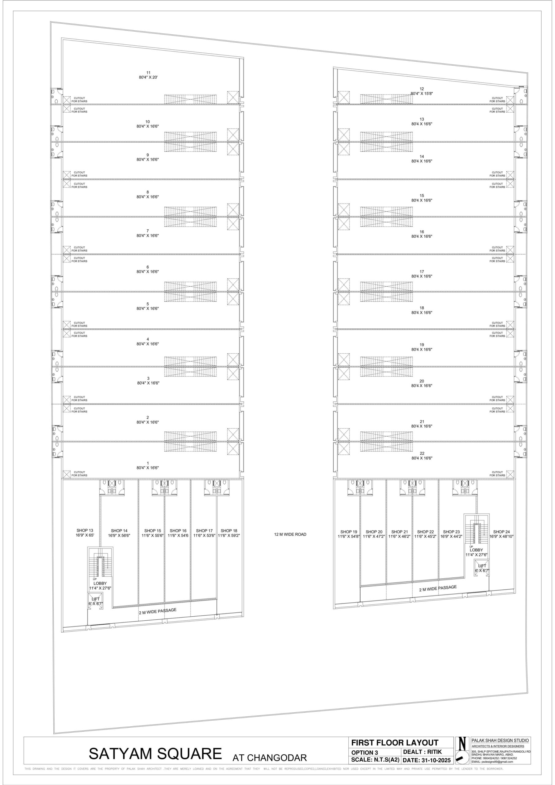 FIRST FLOOR PLAN SATYAM SQUARE
