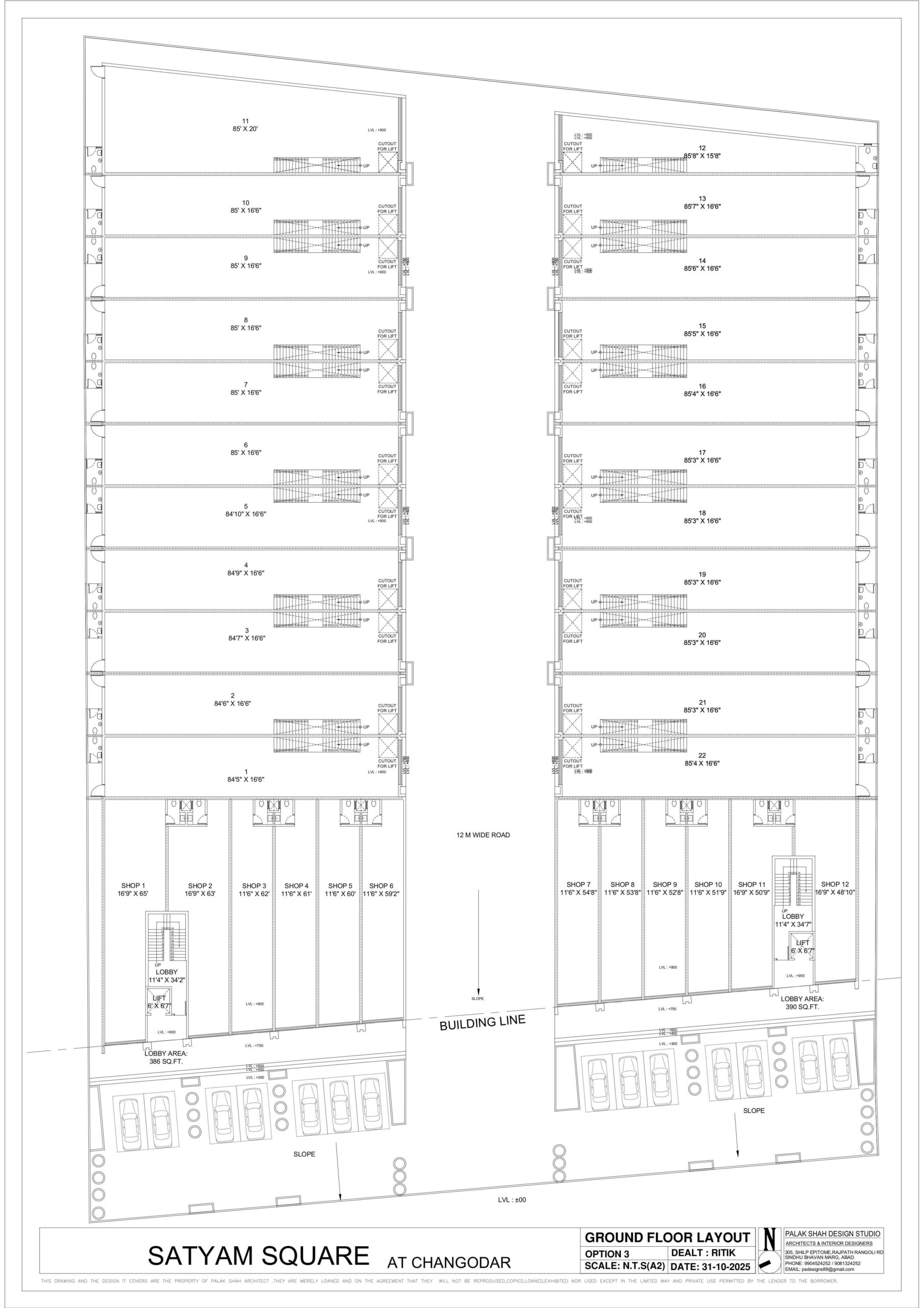 GROUND FLOOR PLAN SATYAM SQUARE