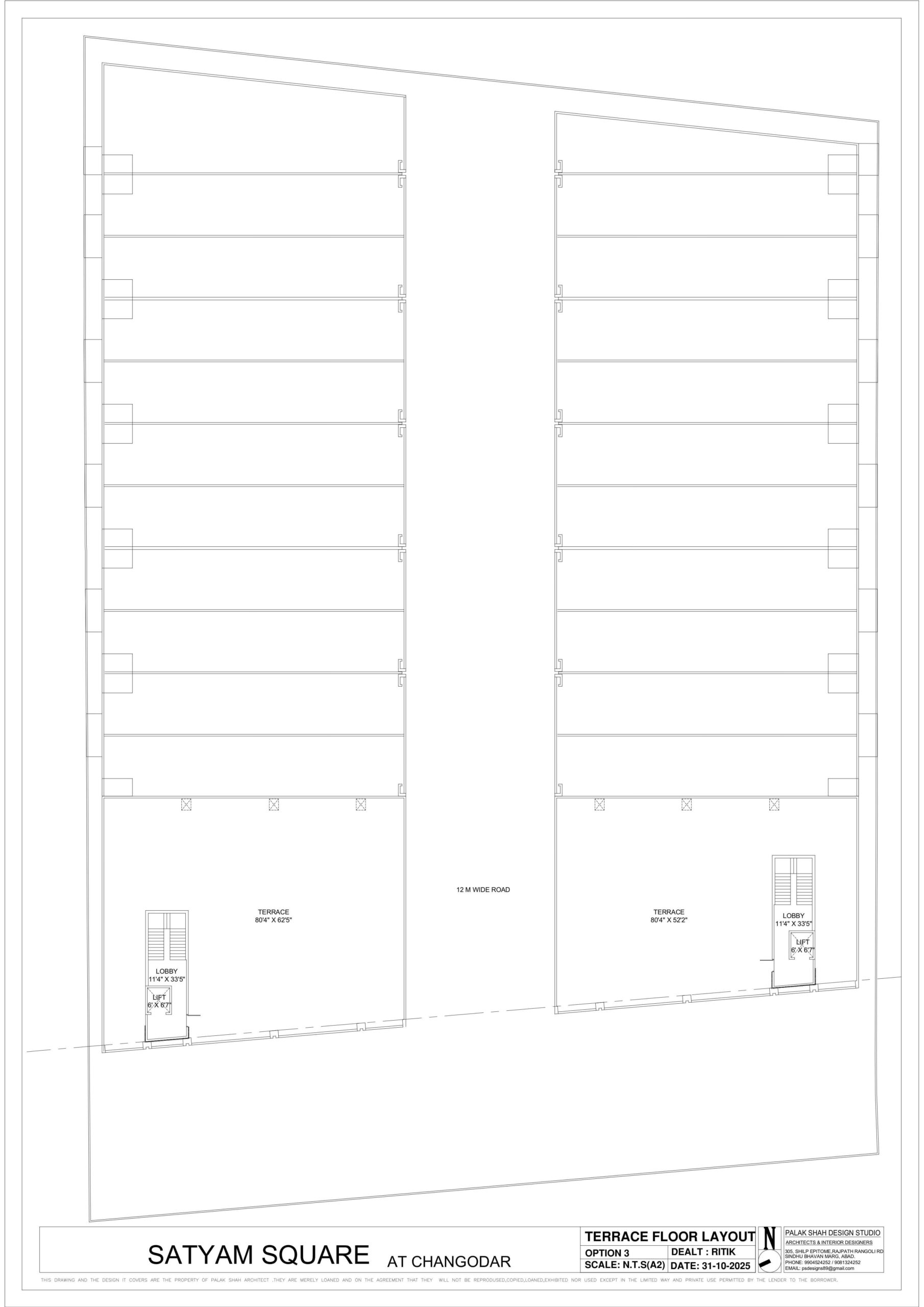 TERRACE FLOOR PLAN SATYAM SQUARE